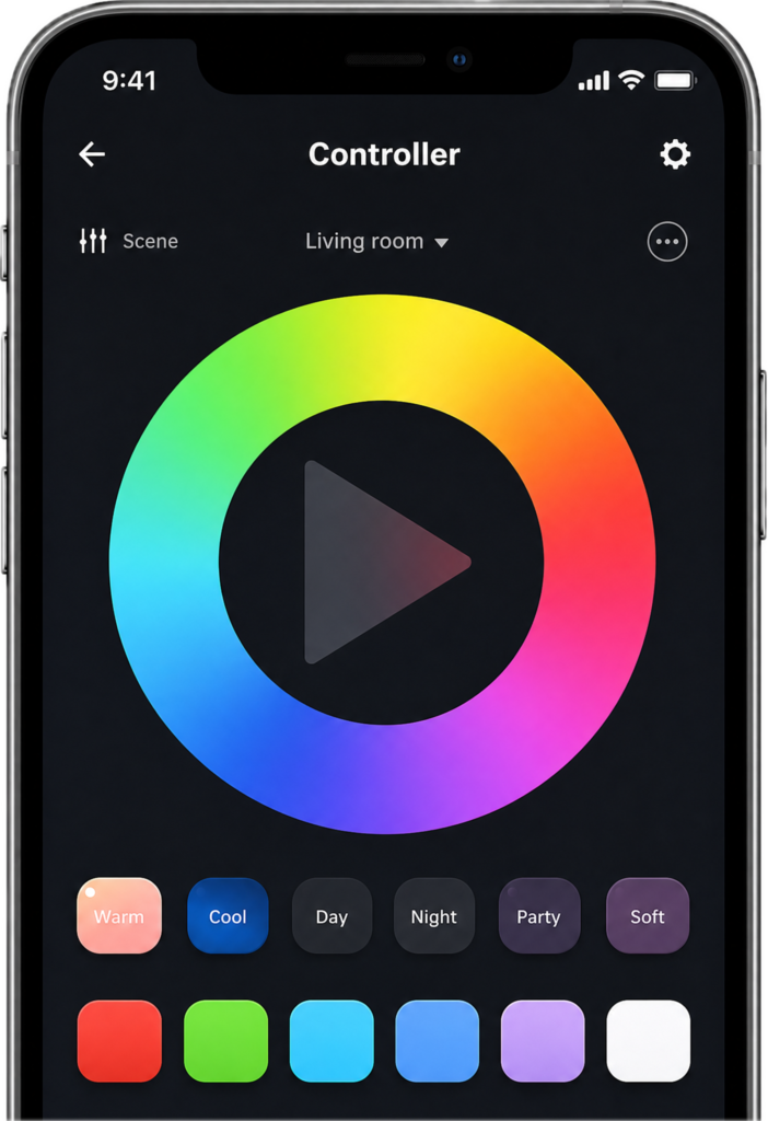 rgb control app wheel clean